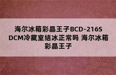 海尔冰箱彩晶王子BCD-216SDCM冷藏室结冰正常吗 海尔冰箱彩晶王子